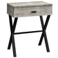 HomeRoots 22" End Table With Drawer in Black and Gray Finish
