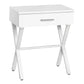 HomeRoots 22" End Table With Drawer in White Finish