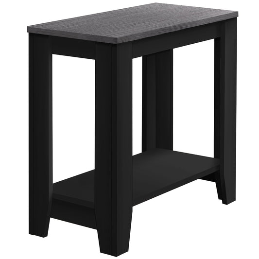 HomeRoots 22" End Table With Shelf in Black and Gray Finish