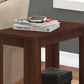 HomeRoots 22" End Table With Shelf in Brown Finish