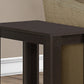 HomeRoots 22" End Table With Shelf in Dark Brown Finish