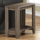 HomeRoots 22" End Table With Shelf in Deep Taupe Finish