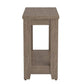 HomeRoots 22" End Table With Shelf in Deep Taupe Finish