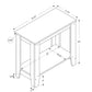 HomeRoots 22" End Table With Shelf in White Finish
