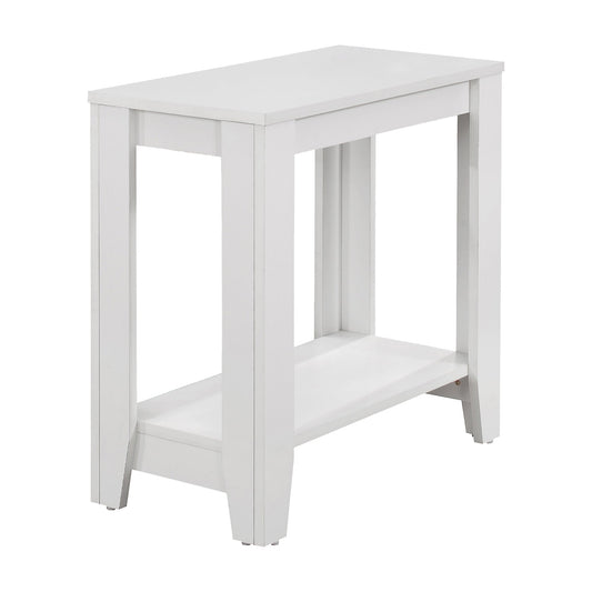 HomeRoots 22" End Table With Shelf in White Finish