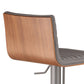 HomeRoots 22" Iron Swivel Low Back Adjustable Height Bar Chair in Gray Finish