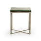 HomeRoots 22" Mosaic Wood Steel and Glass End Table