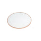 HomeRoots 22" Rose Gold And Clear Glass Round End Table