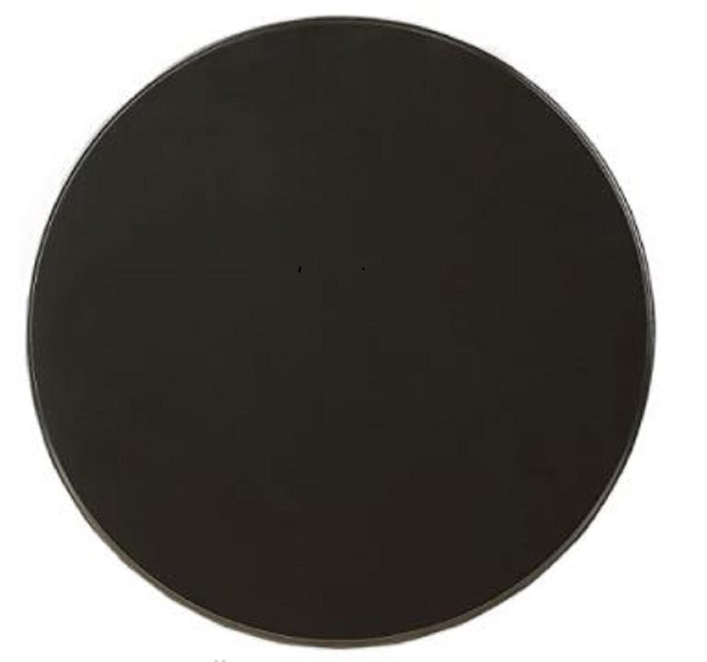 HomeRoots 22" Round Pedestal Wooden Side Table in Matte Black Finish