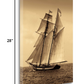 HomeRoots 22" Sailing the Dramatic Seas Sepia Tone Giclee Wrap Canvas Wall Art