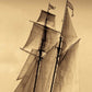 HomeRoots 22" Sailing the Dramatic Seas Sepia Tone Giclee Wrap Canvas Wall Art