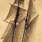 HomeRoots 22" Sailing the Dramatic Seas Sepia Tone Giclee Wrap Canvas Wall Art
