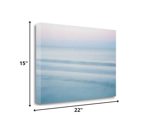 HomeRoots 22" Scenic Blue Waters Giclee Wrap Canvas Wall Art