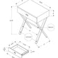 HomeRoots 22" Silver And Deep Taupe End Table With Drawer