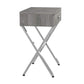 HomeRoots 22" Silver And Deep Taupe End Table With Drawer