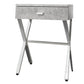 HomeRoots 22" Silver And Gray End Table With Drawer