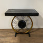 HomeRoots 22" Solid Wood End Table With Black and Gold Finish