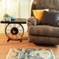 HomeRoots 22" Solid Wood End Table With Black and Gold Finish