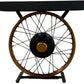 HomeRoots 22" Solid Wood End Table With Black and Gold Finish