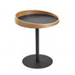 HomeRoots 22" Solid Wood Round End Table in Matte Black Finish