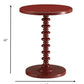 HomeRoots 22" Solid Wood Round End Table in Red Finish