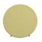 HomeRoots 22" Solid Wooden Pedestal Side Table in Light Yellow Finish