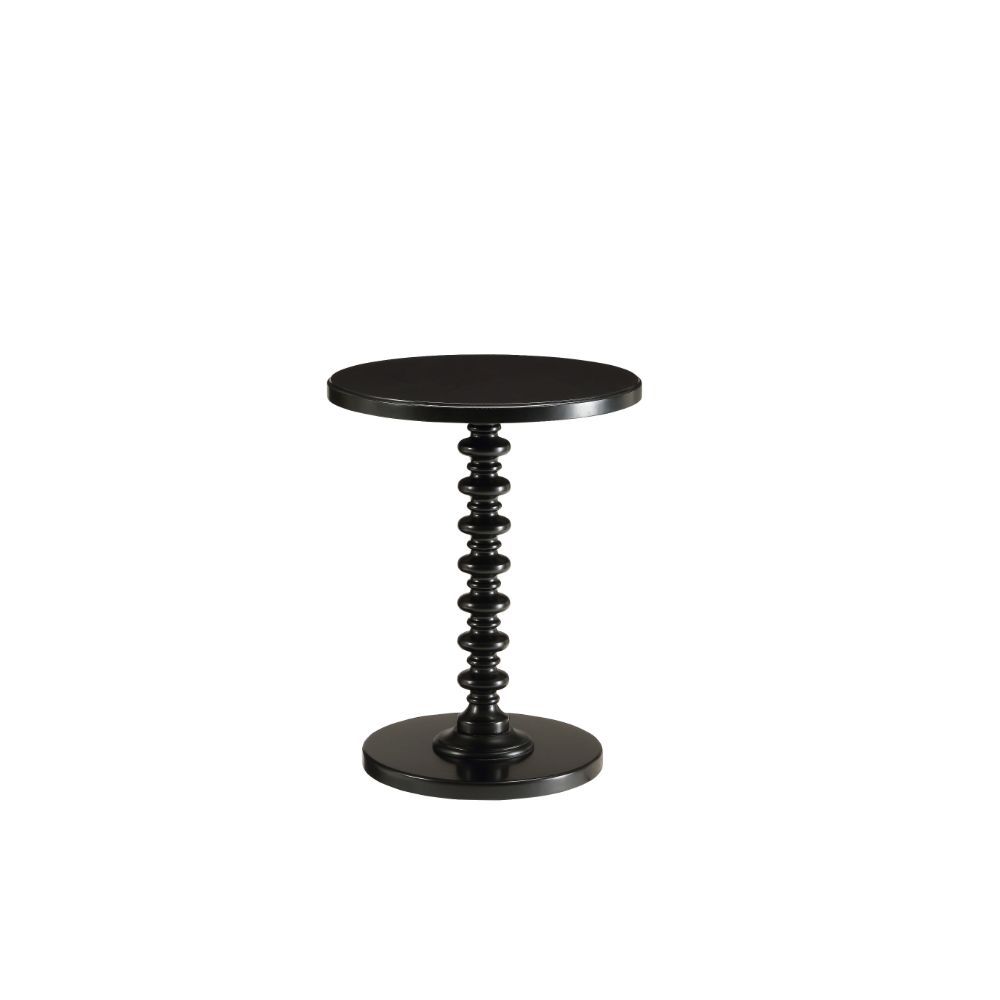 HomeRoots 22" Solid Wooden Stylish Accent Side Table in Black Finish