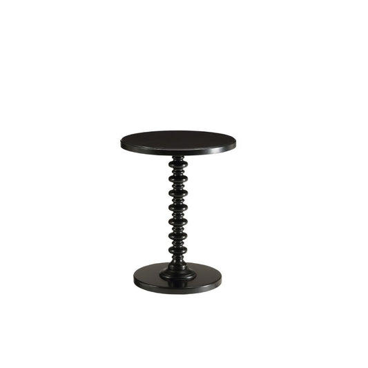 HomeRoots 22" Solid Wooden Stylish Accent Side Table in Black Finish