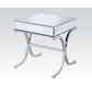 HomeRoots 22" Stainless And Clear Glass Mirrored End Table