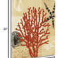 HomeRoots 22" Underwater Coral with Seashells and Starfish Giclee Wrap Canvas Wall Art