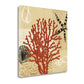 HomeRoots 22" Underwater Coral with Seashells and Starfish Giclee Wrap Canvas Wall Art