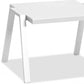 HomeRoots 22" x 18" x 16" Aluminum Side Table in White Finish