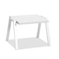 HomeRoots 22" x 18" x 16" Aluminum Side Table in White Finish