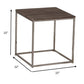 HomeRoots 22" x 22" x 23" PVC Veneer Sophisticated End Table