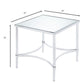 HomeRoots 22" x 22" x 24" Chrome And Mirrored End Table