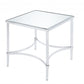 HomeRoots 22" x 22" x 24" Chrome And Mirrored End Table