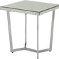 HomeRoots 22" x 22" x 24" Mirrored And Chrome End Table