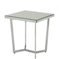 HomeRoots 22" x 22" x 24" Mirrored And Chrome End Table