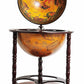 HomeRoots 22" x 22" x 37" Globe Drink Cabinet