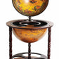 HomeRoots 22" x 22" x 37" Globe Drink Cabinet