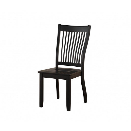 HomeRoots 22" x 24" x 39" Black Side Chair In Set Of Two