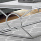 HomeRoots 22" x 44" x 18.5" White Metal Coffee Table