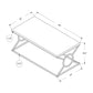 HomeRoots 22" x 44" x 18.5" White Metal Coffee Table