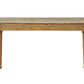 HomeRoots 22" x 57" x 37" Marble Antique Gold Wood Sofa Table