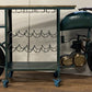 HomeRoots 22" x 86.5" x 40" TMPH Bike Bar With Antiqued Green Finish