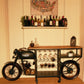 HomeRoots 22" x 86.5" x 40" TMPH Bike Bar With Antiqued Green Finish