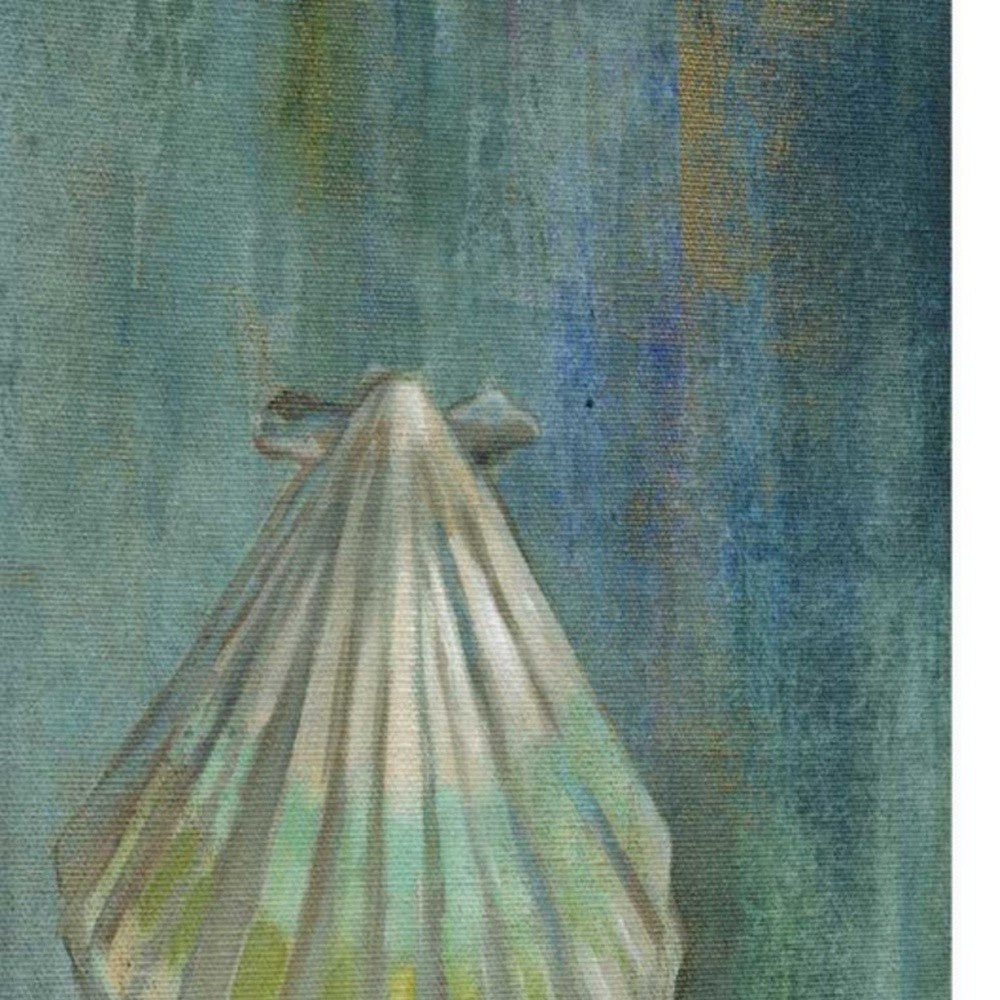 HomeRoots 23" Blue Seashell Giclee Wrap Canvas Wall Art