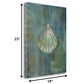 HomeRoots 23" Blue Seashell Giclee Wrap Canvas Wall Art