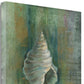 HomeRoots 23" Blue and Green Seashell Giclee Wrap Canvas Wall Art