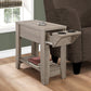 HomeRoots 23" End Table With Shelf in Taupe Finish